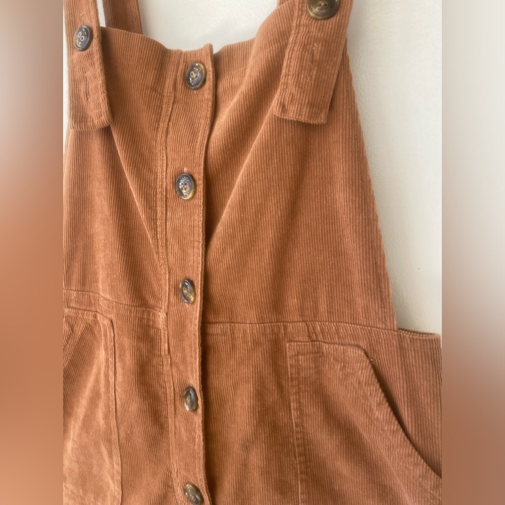 Brown Corduroy Button From Patch Pocket Overalls … - image 3